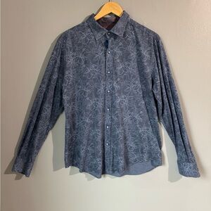Men's Blue Floral Shirt
